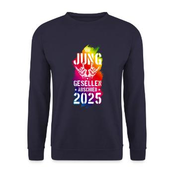 Junggesellenabschied 2025 Jga Party - Unisex Pullover - Navy - Vorne - Alina (178cm) & Michal (187cm)