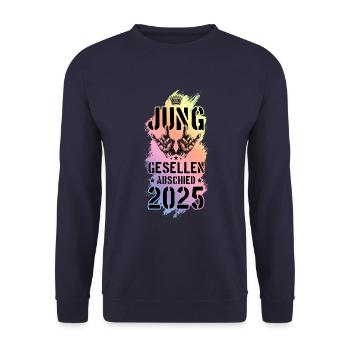 Junggesellenabschied 2025 Jga Party - Unisex Pullover - Navy - Vorne - Alina (178cm) & Michal (187cm)