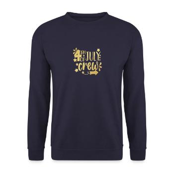 Besatzung vom 4. Juli - Unisex Pullover - Navy - Vorne - Alina (178cm) & Michal (187cm)