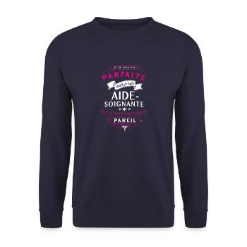 Aide-soignnate Parfaite - Sweat-shirt Unisexe - marine - Devant - Alina (178cm) & Michal (187cm)