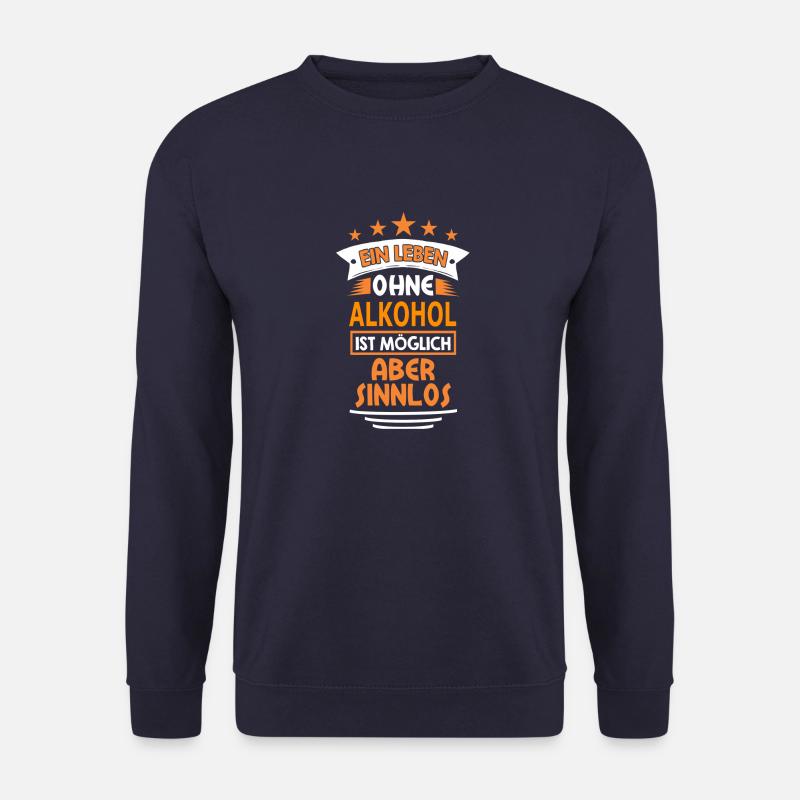 alkohol - Unisex Pullover - Navy