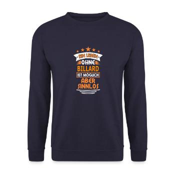 billard - Unisex Pullover - Navy - Vorne - Alina (178cm) & Michal (187cm)