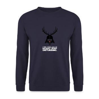 Weihnachtsmann Vader - Unisex Pullover - Navy - Vorne - Alina (178cm) & Michal (187cm)