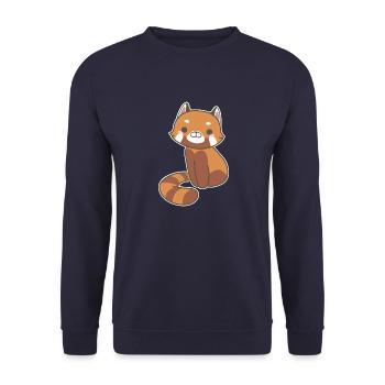 Panda rouge - Sweat-shirt Unisexe - marine - Devant - Alina (178cm) & Michal (187cm)