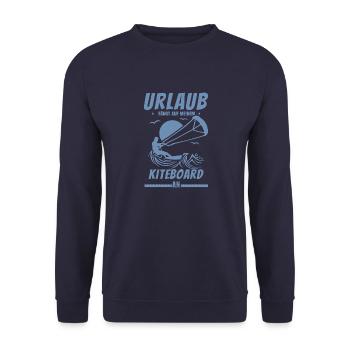 Urlaub fängt auf meinem Kiteboard an - Unisex Pullover - Navy - Vorne - Alina (178cm) & Michal (187cm)