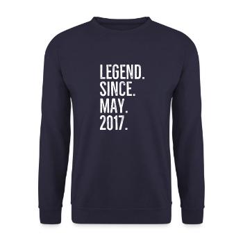 Legend Since May 2017 - Unisex Sweatshirt - navy - Front - Alina (178cm) & Michal (187cm)