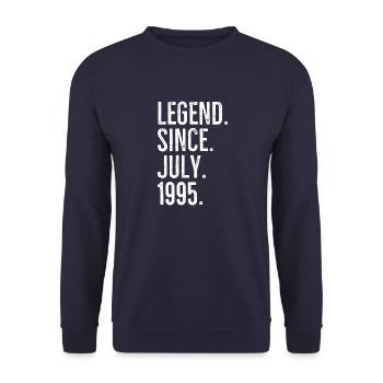 Légende depuis juillet 1995 - Sweat-shirt Unisexe - marine - Devant - Alina (178cm) & Michal (187cm)