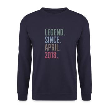 Legende seit April 2018 - Unisex Pullover - Navy - Vorne - Alina (178cm) & Michal (187cm)