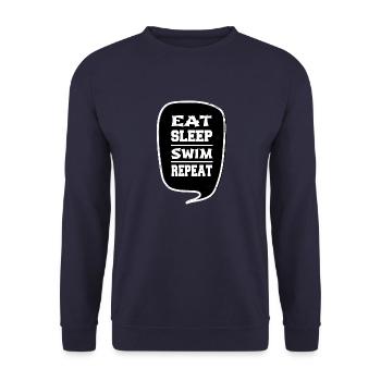 joke swim funny swimming birthday present idea - Unisex Sweatshirt - navy - Front - Alina (178cm) & Michal (187cm)
