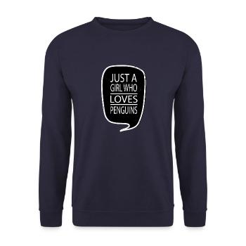 birthday present idea dance emperor penguin winter - Unisex Sweatshirt - navy - Front - Alina (178cm) & Michal (187cm)