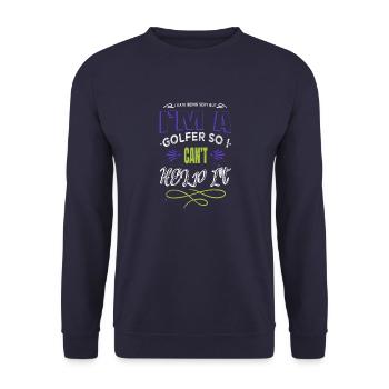 Golf Golf Clubs Geek Gift Funny Animals Sayings - Unisex Sweatshirt - navy - Front - Alina (178cm) & Michal (187cm)