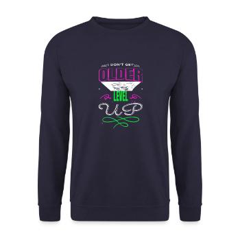 funny sayings joke happy video game card gambling - Unisex Sweatshirt - navy - Front - Alina (178cm) & Michal (187cm)