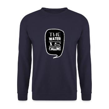 Swimsuit Tshirts Swimming Swim Bike Run - Unisex Sweatshirt - navy - Front - Alina (178cm) & Michal (187cm)