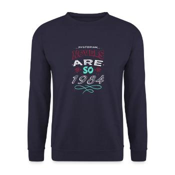 book keeper gift a time feminine book quotes - Unisex Sweatshirt - navy - Front - Alina (178cm) & Michal (187cm)