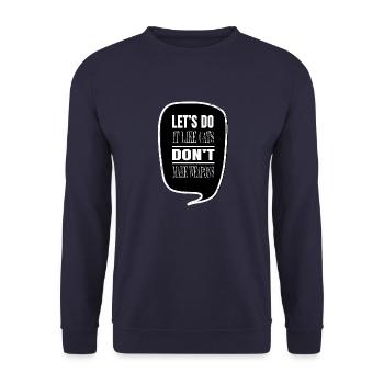 heart hippy statement anti war peace for paris - Unisex Pullover - Navy - Vorne - Alina (178cm) & Michal (187cm)