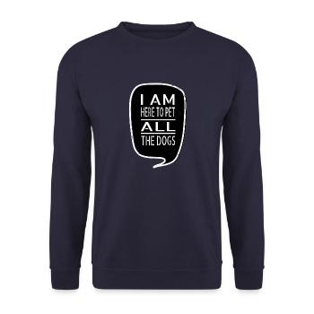 Geek Beagle père heureux idée de présent - Sweat-shirt Unisexe - marine - Devant - Alina (178cm) & Michal (187cm)