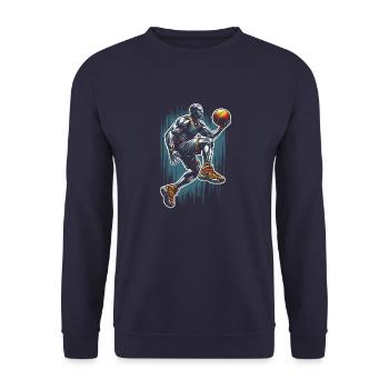 Basket - Sweat-shirt Unisexe - marine - Devant - Alina (178cm) & Michal (187cm)