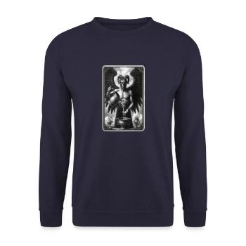 Tarot- Moderately - Unisex Sweatshirt - navy - Front - Alina (178cm) & Michal (187cm)