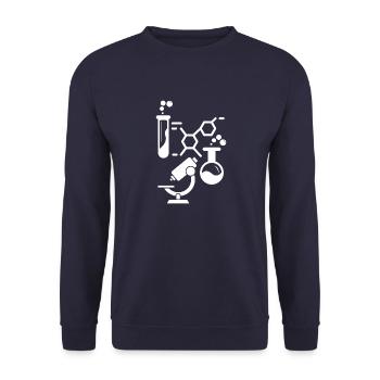 Neurones Chimie Science Tableau périodique Laboratoire - Sweat-shirt Unisexe - marine - Devant - Alina (178cm) & Michal (187cm)