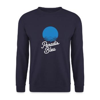 Paradis bleu - Sweat-shirt Unisexe - marine - Devant - Alina (178cm) & Michal (187cm)