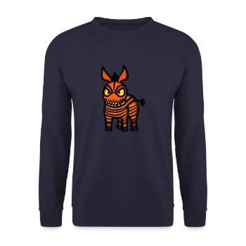 Donkey Halloween Animal - Unisex Sweatshirt - navy - Front - Alina (178cm) & Michal (187cm)