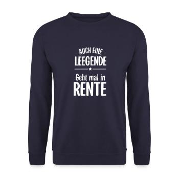 Rentner 2025 Rente Ruhestand 2025 Geschenk - Unisex Pullover - Navy - Vorne - Alina (178cm) & Michal (187cm)