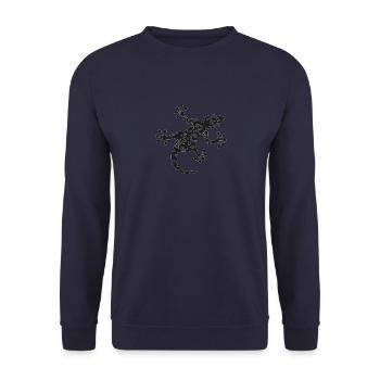 lezard - Sweat-shirt Unisexe - marine - Devant - Alina (178cm) & Michal (187cm)