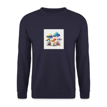 Mushrooms 2 - Unisex Pullover - Navy - Vorne - Alina (178cm) & Michal (187cm)