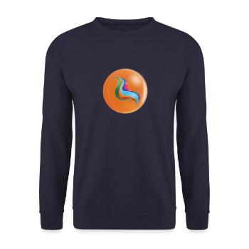 ME Orange - Unisex Sweatshirt - navy - Front - Alina (178cm) & Michal (187cm)