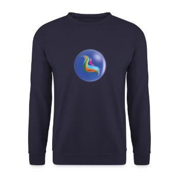 ME Purple - Unisex Sweatshirt - navy - Front - Alina (178cm) & Michal (187cm)