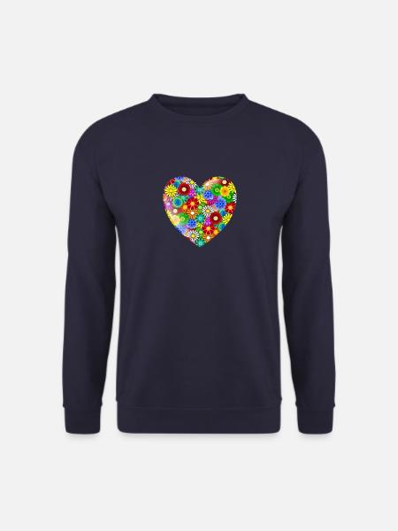 Flower Heart - Unisex Sweatshirt - navy