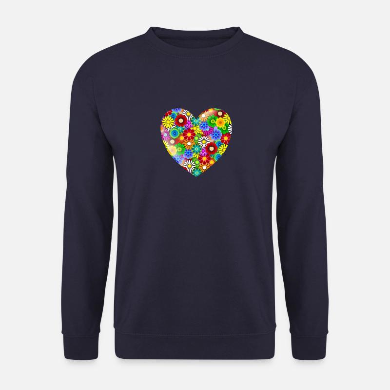 Blumenherz - Unisex Pullover - Navy