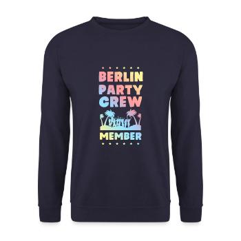 Berlin Party Crew - Unisex Sweatshirt - navy - Front - Alina (178cm) & Michal (187cm)