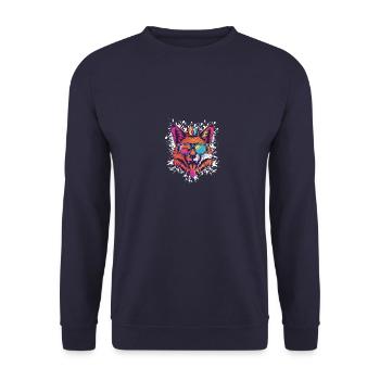 Fuchs Geburtstag Lustig Party - Unisex Pullover - Navy - Vorne - Alina (178cm) & Michal (187cm)