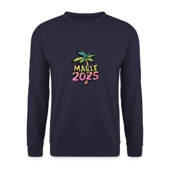 Malle 2025 Palmier de Majorque - Sweat-shirt Unisexe - marine - Devant - Alina (178cm) & Michal (187cm)