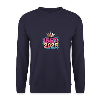 Ibiza 2025 Krone - Unisex Sweatshirt - navy - Front - Alina (178cm) & Michal (187cm)