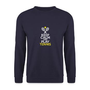 Keep Calm And Play Tennis - Sweat-shirt Unisexe - marine - Devant - Alina (178cm) & Michal (187cm)