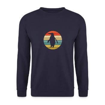 PINGOUIN VINTAGE - Sweat-shirt Unisexe - marine - Devant - Alina (178cm) & Michal (187cm)