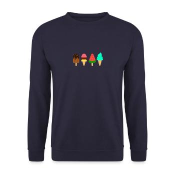 EISCREME - Unisex Pullover - Navy - Vorne - Alina (178cm) & Michal (187cm)