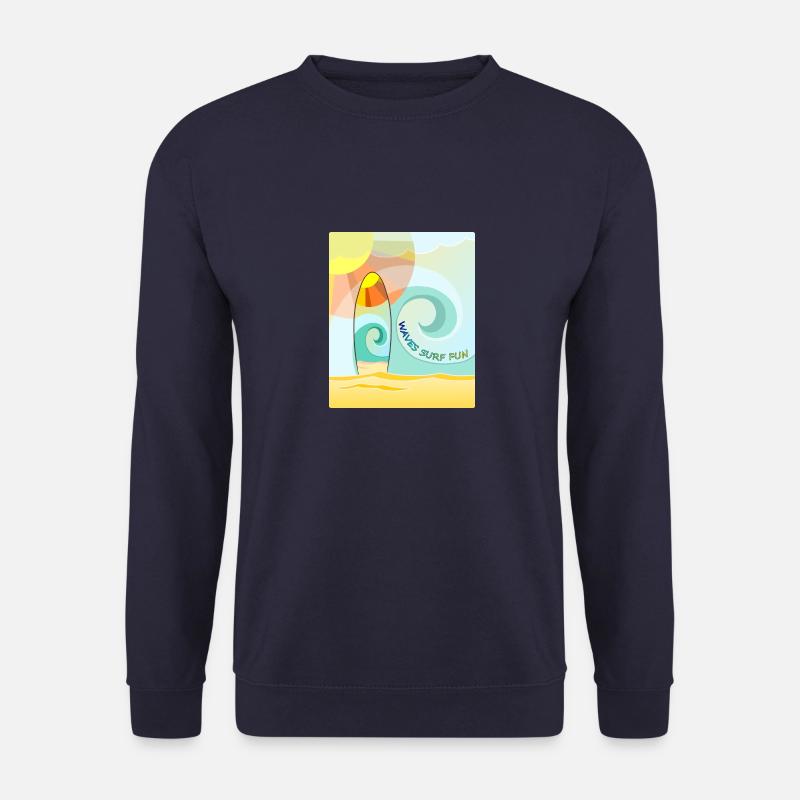 surfing waves surfboard - Unisex Sweatshirt - navy