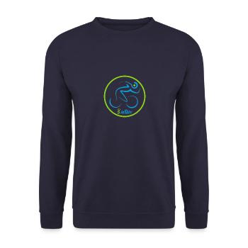 Bactive.nrw Teamlogo - Unisex Pullover - Navy - Vorne - Alina (178cm) & Michal (187cm)