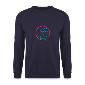 Bactive.nrw Teamlogo - Unisex Pullover - Navy - Vorne - Alina (178cm) & Michal (187cm)