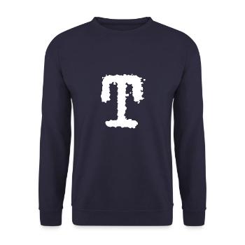 T - Unisex Sweatshirt - navy - Front - Alina (178cm) & Michal (187cm)