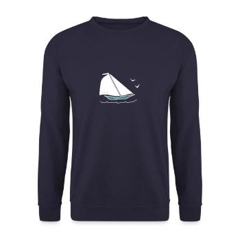 sailing - Unisex Pullover - Navy - Vorne - Alina (178cm) & Michal (187cm)