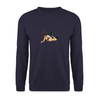 Loni Shirt Bikini Girl - Unisex Sweatshirt - navy - Front - Alina (178cm) & Michal (187cm)