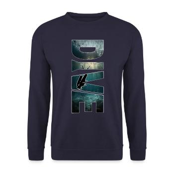 Plongée - Grand design de plongée sous-marine - Sweat-shirt Unisexe - marine - Devant - Alina (178cm) & Michal (187cm)