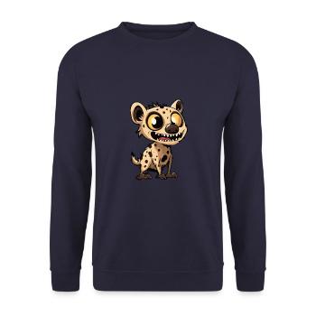 Hyène Halloween Drôle Zombie - Sweat-shirt Unisexe - marine - Devant - Alina (178cm) & Michal (187cm)