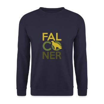 Beizjagd falknerei - Unisex Pullover - Navy - Vorne - Alina (178cm) & Michal (187cm)