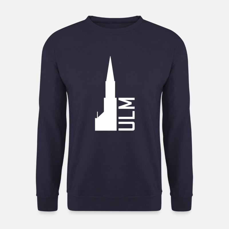 Ulm Muenster dreiviertel Schr aussen vertikal klei - Unisex Pullover - Navy