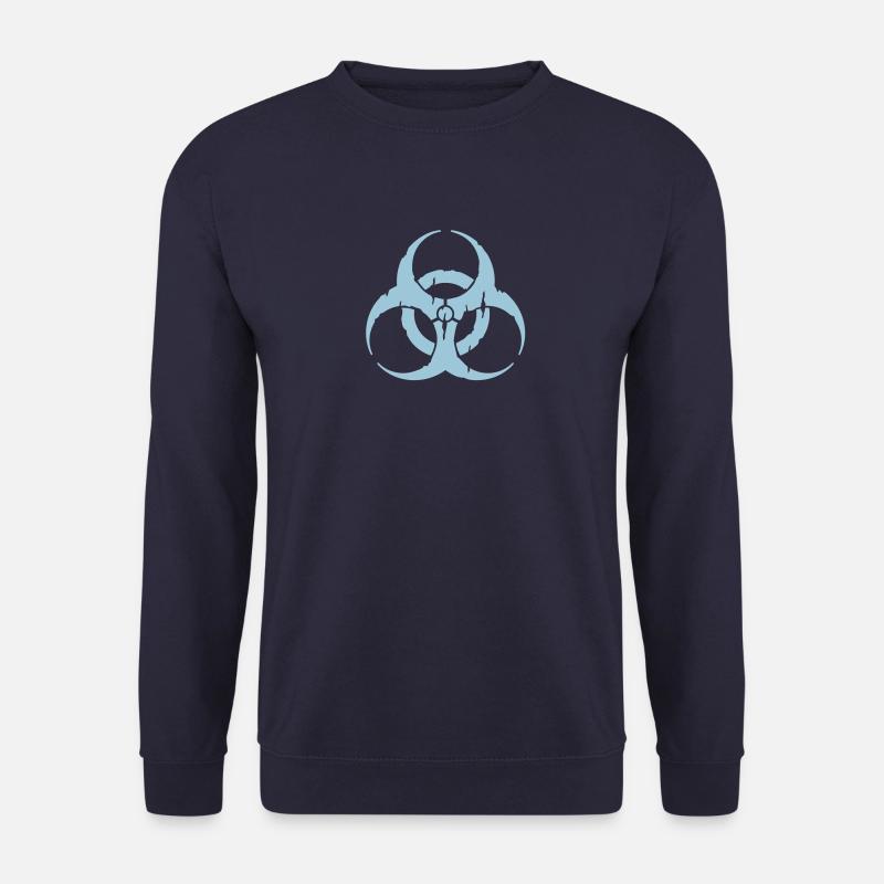 hazard worn out / hazardous distressed - Unisex Pullover - Navy